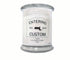 12oz custom candle with “Entering” town sign and state silhouette label, hand-poured in eco-friendly coconut wax