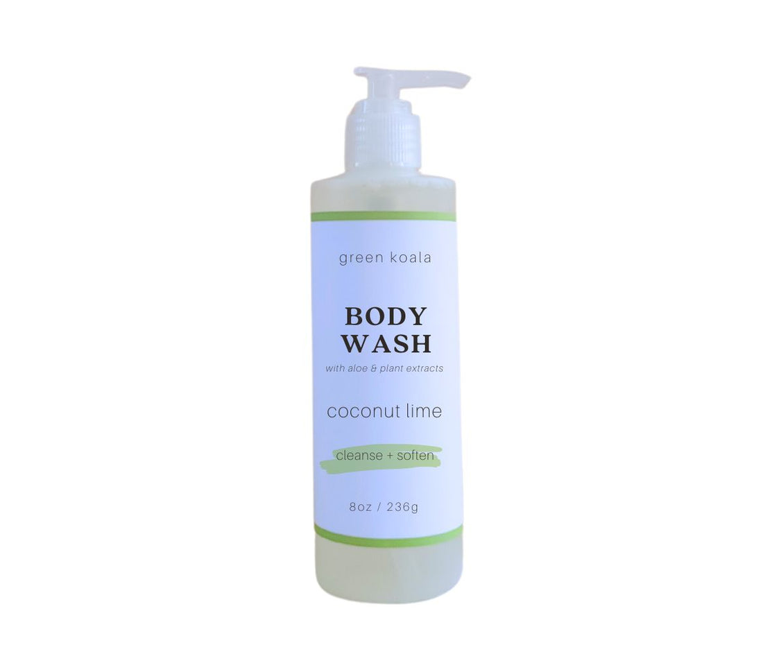 8oz Green Koala Organic Coconut Lime Natural Body Wash