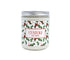 8oz Personalized Custom Holiday candle with a holly berry border design.