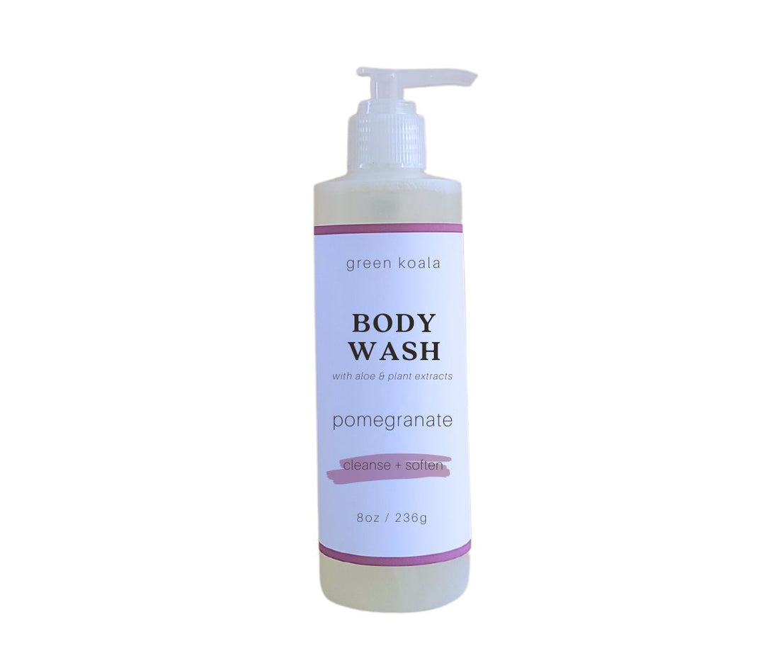 8oz Green Koala Organic Pomegranate Natural Body Wash