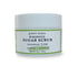 Side view of 9oz Coconut Lime Sugar Scrub jar displaying whipped texture and tropical scent, exfoliates and hydrates skin.