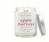 8oz hand poured Apple Harvest Coconut Wax and non-toxic candle with silver lid.