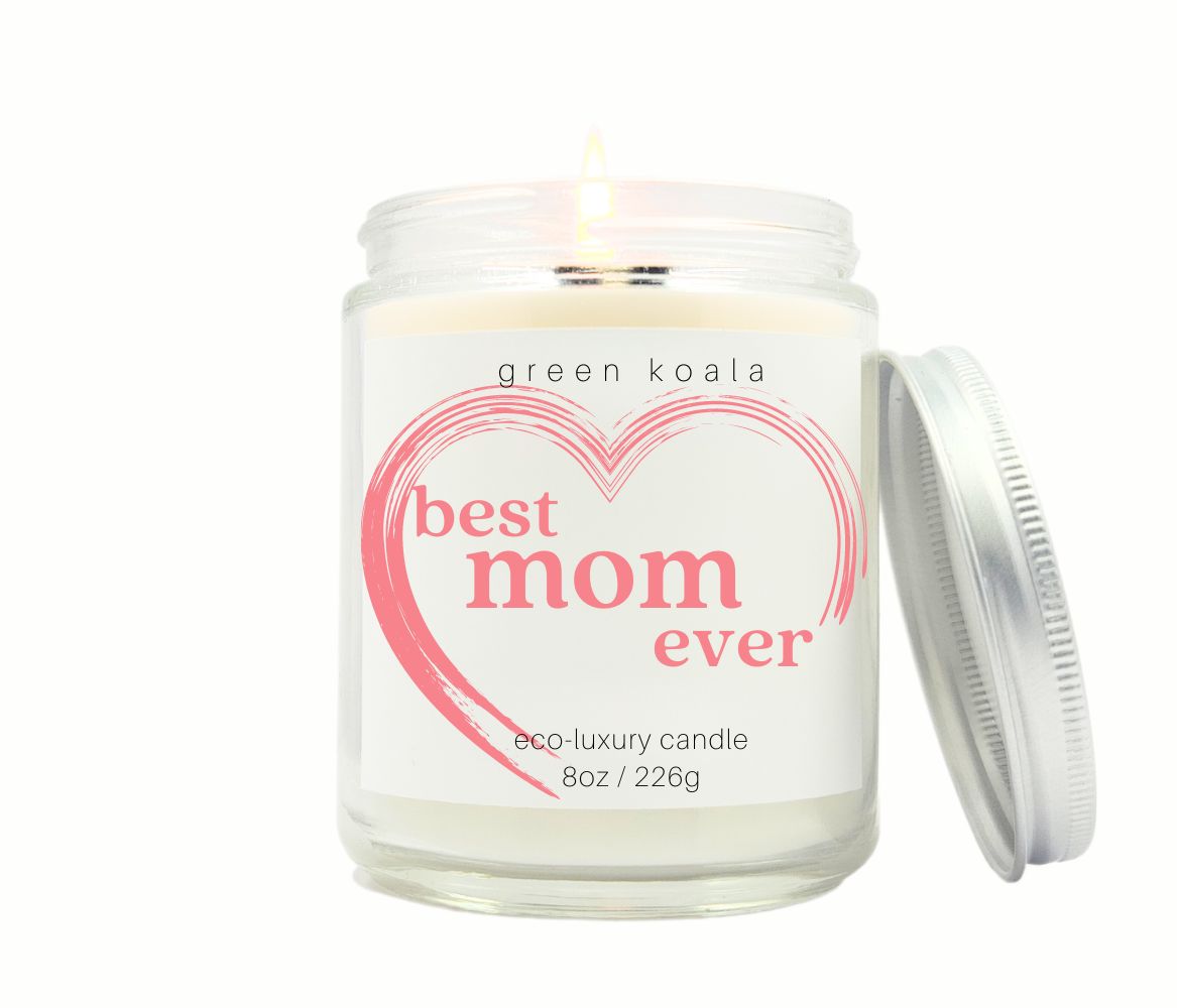 Best Mom Ever eco-luxury candle 8oz with silver lid