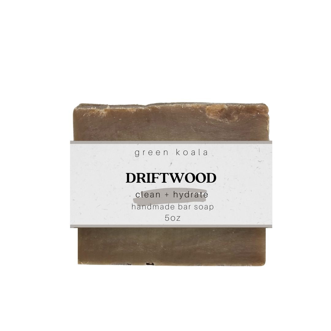 5oz Driftwood scented handmade & organic soap bar.