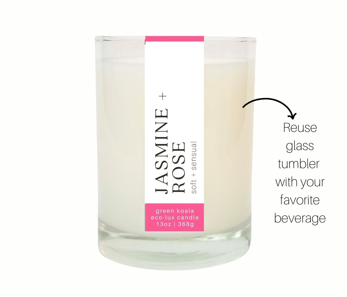 Reuseable 13oz Jasmine &amp; Rose Eco-Luxury Candle