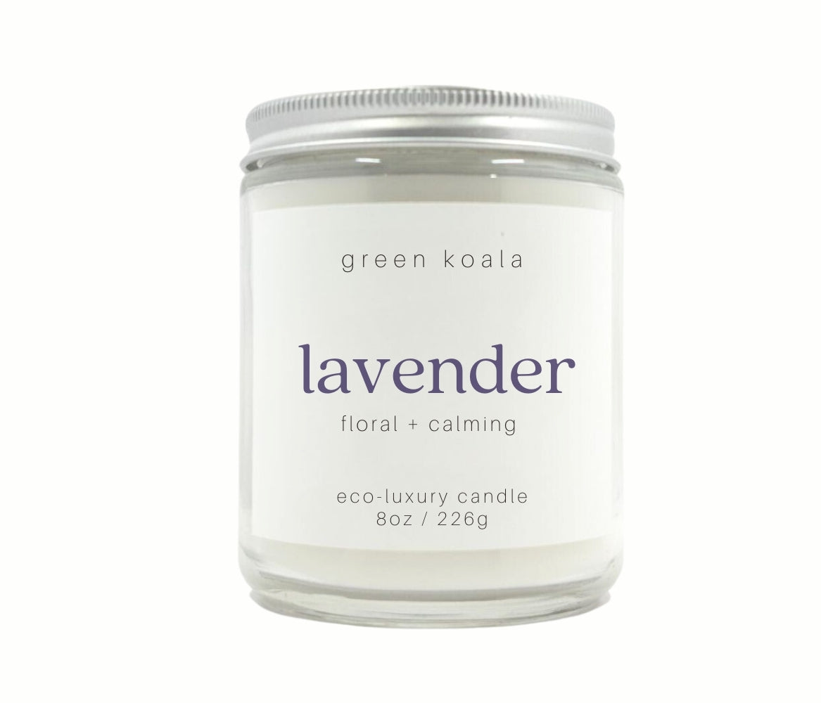 8oz Lavender scented handmade candle. Non-toxic and cleaning burning.