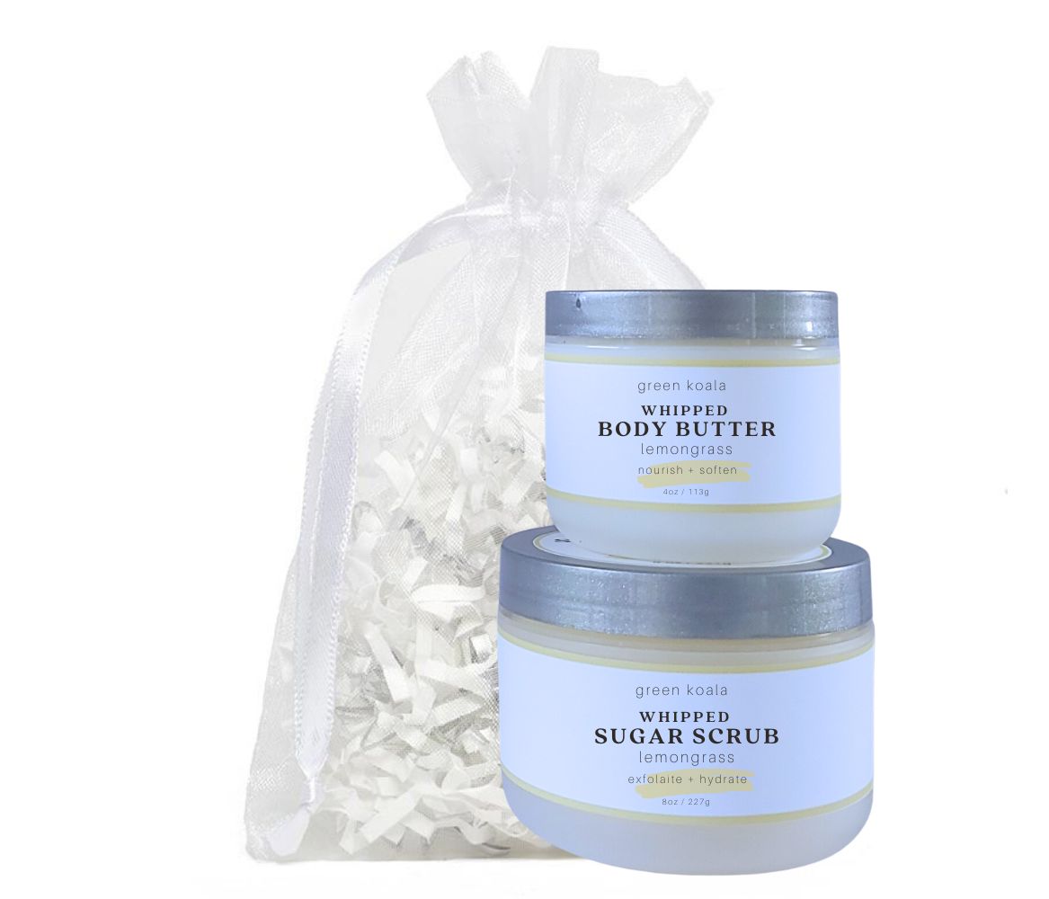 Green Koala Organic Lemongrass Body Butter and Sugar Scrub Set
