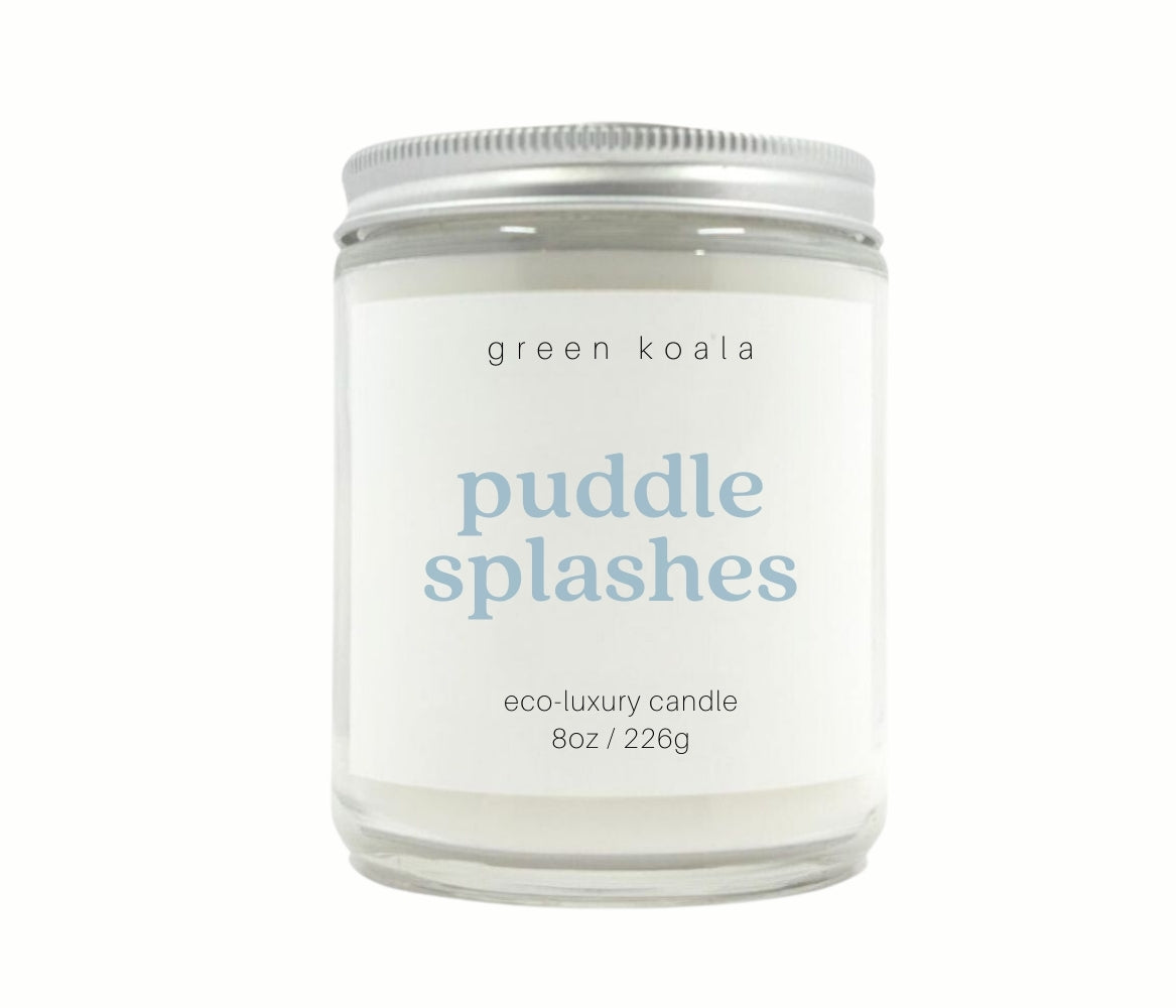 Green Koala Organic Puddle Splashes 8oz Candle