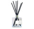 Eco-friendly Vanilla reed diffuser with black reeds in a glass bottle, filling your space with a rich, creamy scent.