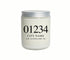 Personalized Zip Code Candle with custom location label, hand-poured in eco-friendly wax