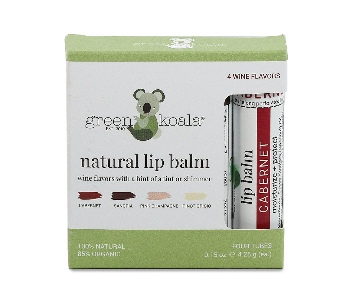 Green Koala Organic 4-Pack Tinted Wine Lip Balm