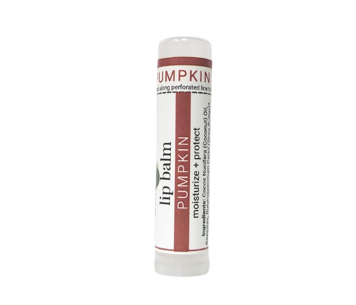 pumpkin lip balm in a tube