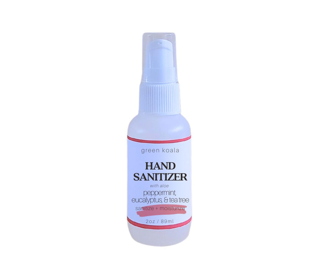2oz Green Koala Organic Peppermint, Eucalyptus & Tea Tree Hand Sanitizer