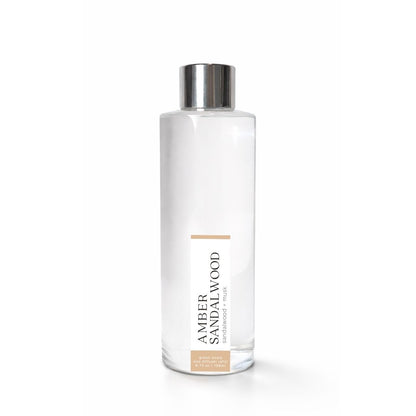 Clear bottle with silver cap labeled &