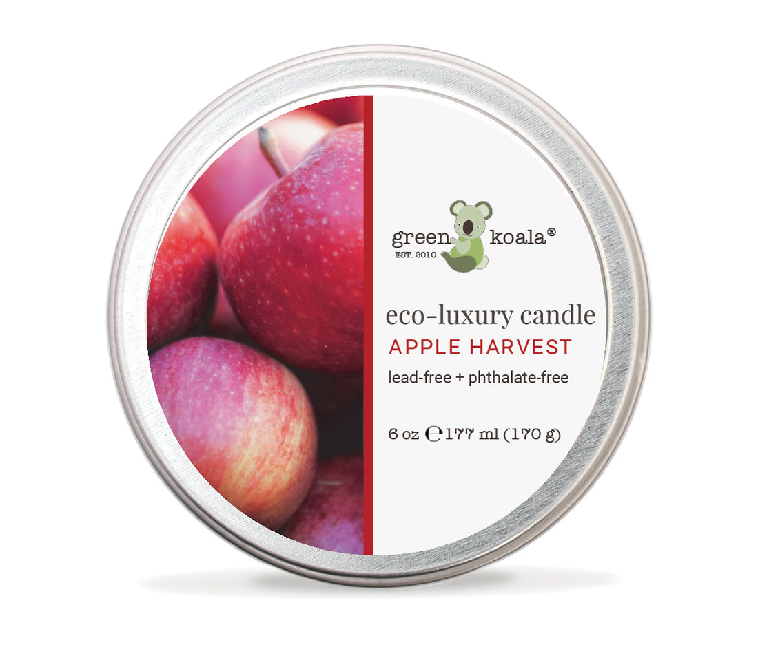 Apple Harvest 6oz tin candle made with coconut wax.