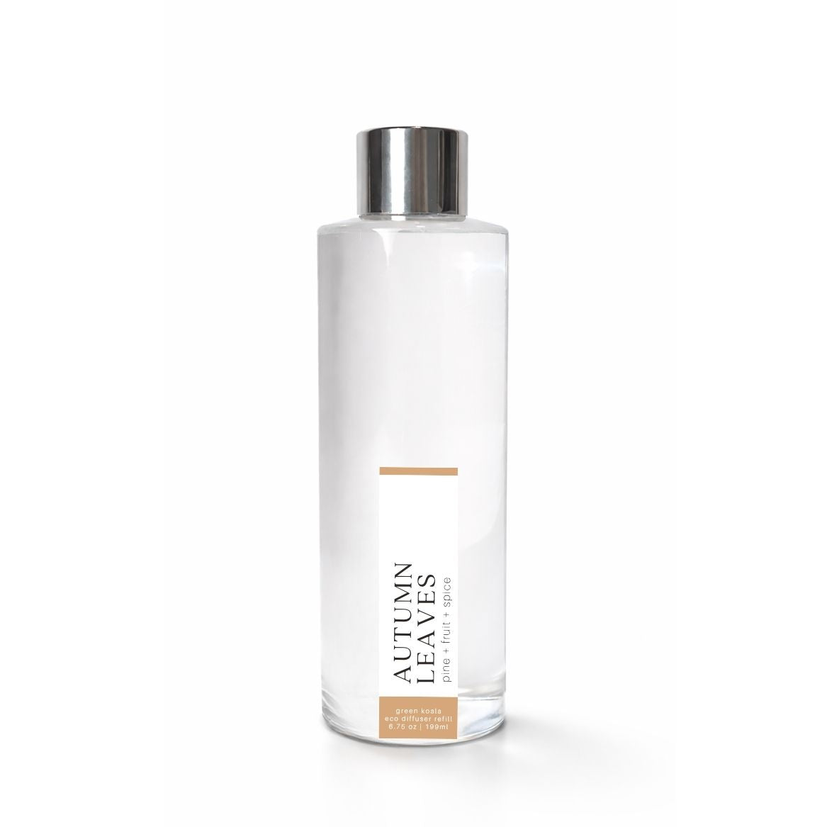 Clear bottle with silver cap labeled &
