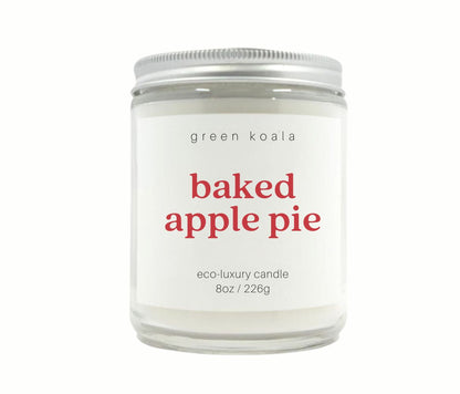 8oz Baked Apple Pie Non-Toxic Coconut Wax Candle 