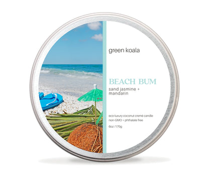 Beach Bum Non-Toxic 6 oz Candle Tin by Green Koala