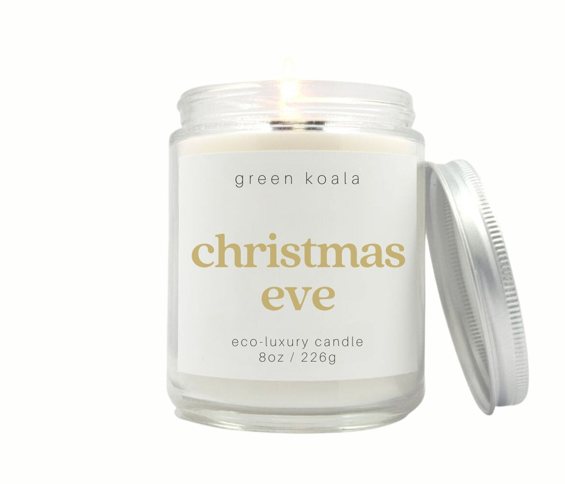 8oz Green Koala Christmas Eve scented Candle. Hand poured in the USA.