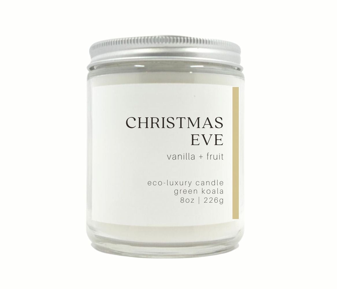 Cashmere 8oz eco-luxury organic candle with silver lid