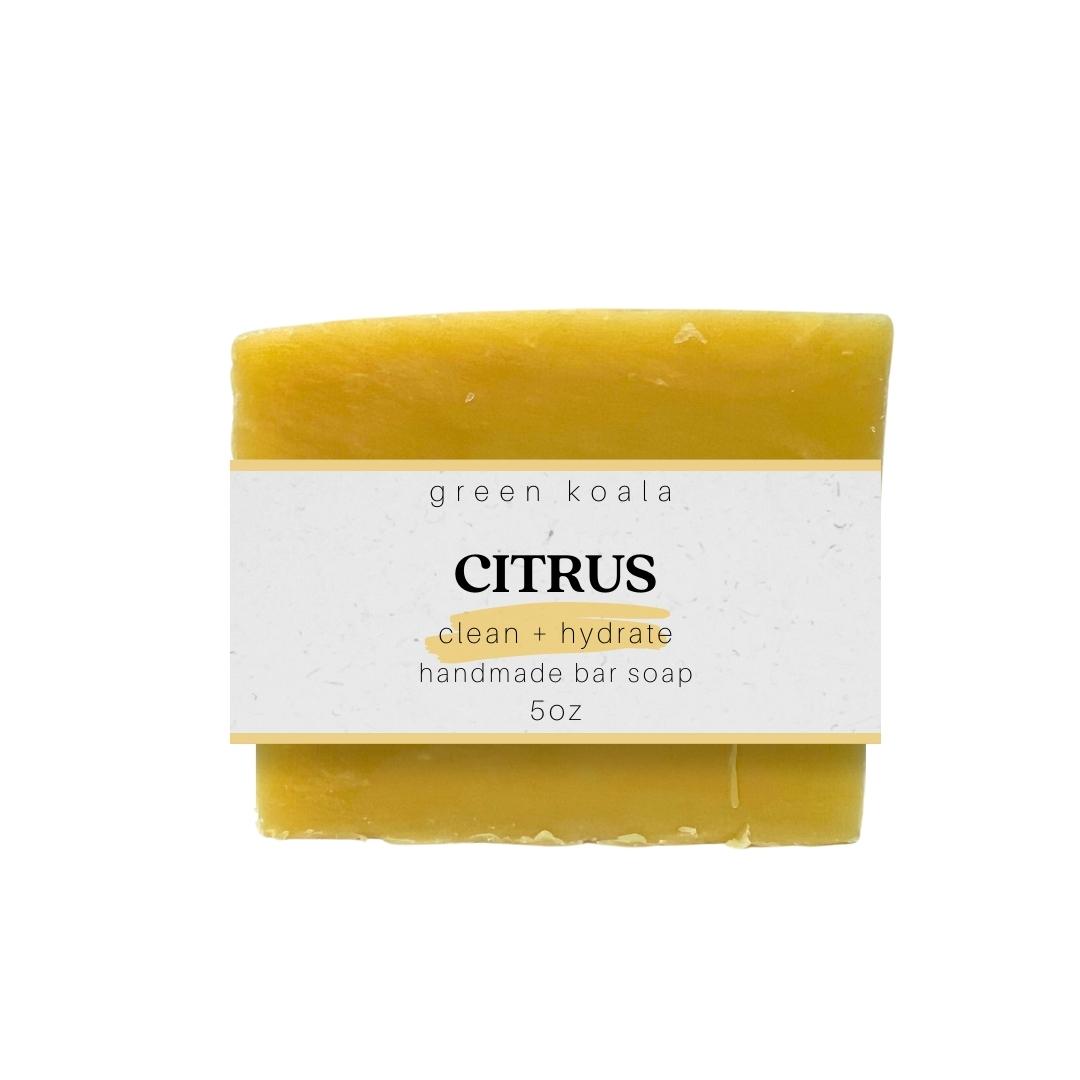 5oz Green Koala Organic Citrus Scented Natural Soap Bar