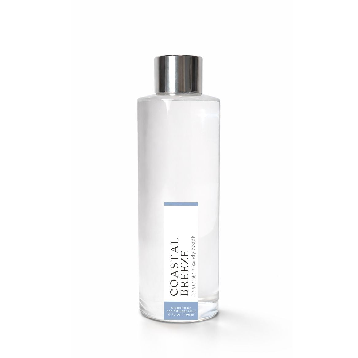 Clear bottle with silver cap labeled &