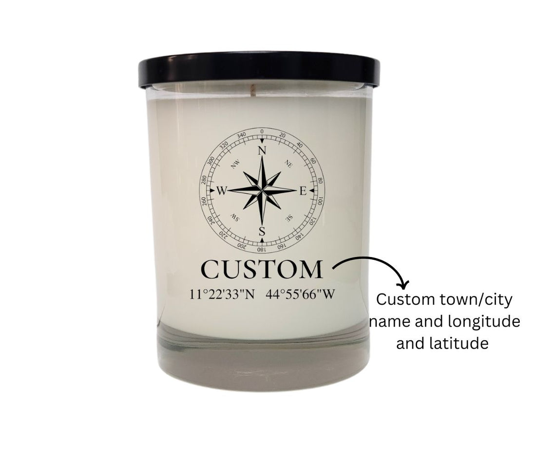 13oz Green Koala Organic Custom Compass Eco-Luxury Candles with Descriptio