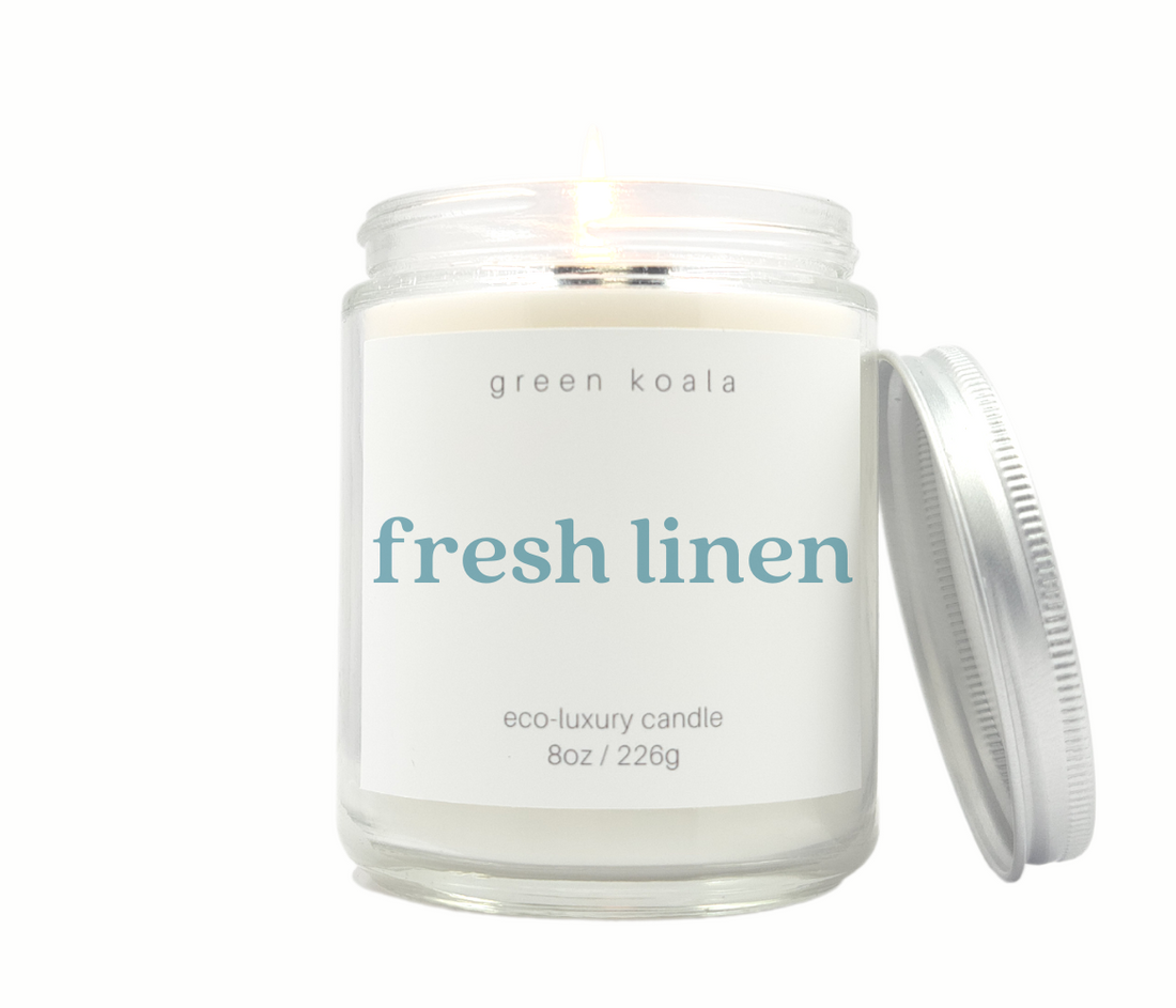 Green Koala Organic Fresh Linen 8oz Candle