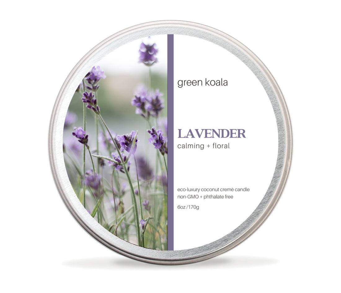 Lavender Non-Toxic 6 oz Candle Tin by Green Koala