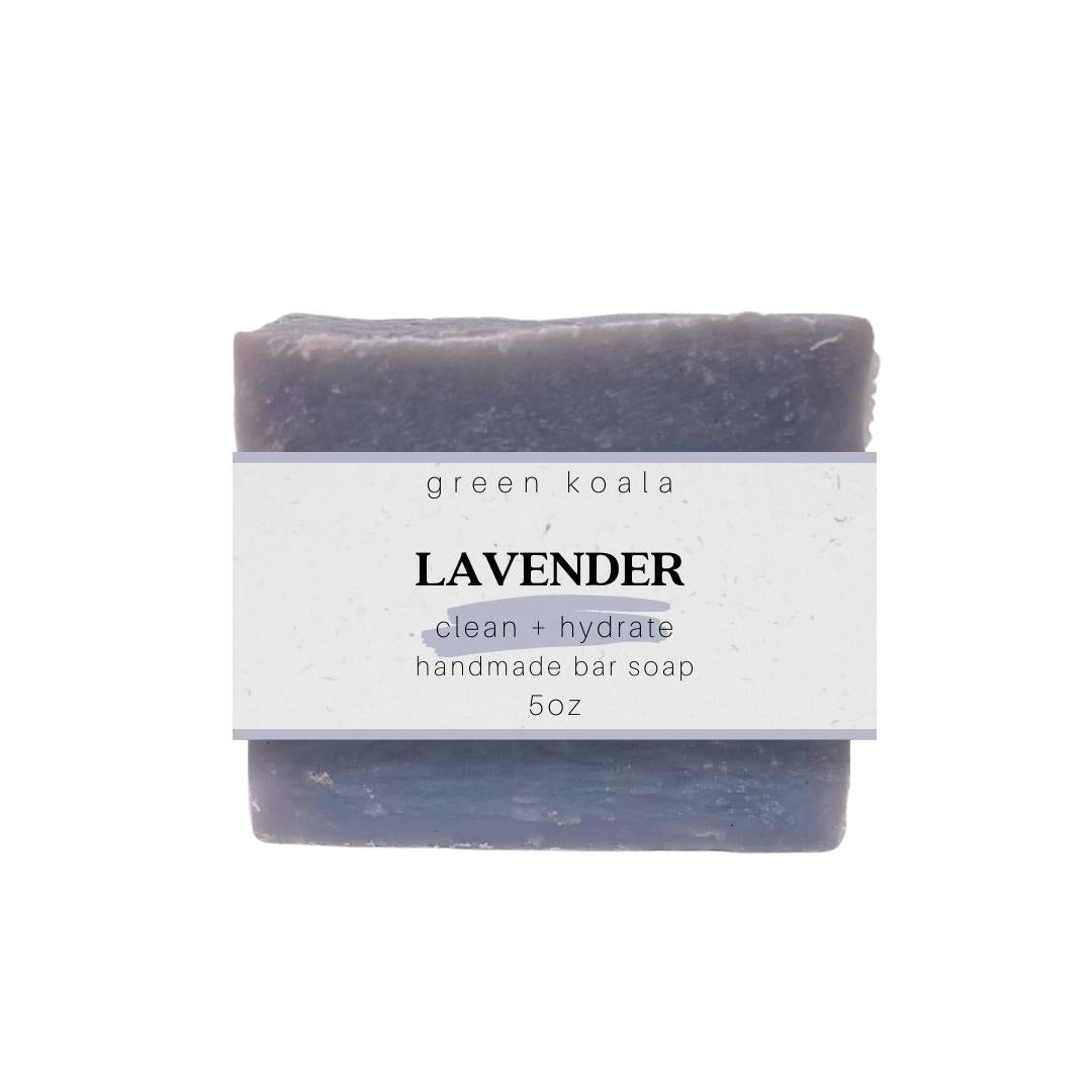 5oz Green Koala Lavender Organic and Natural Bar Soap.