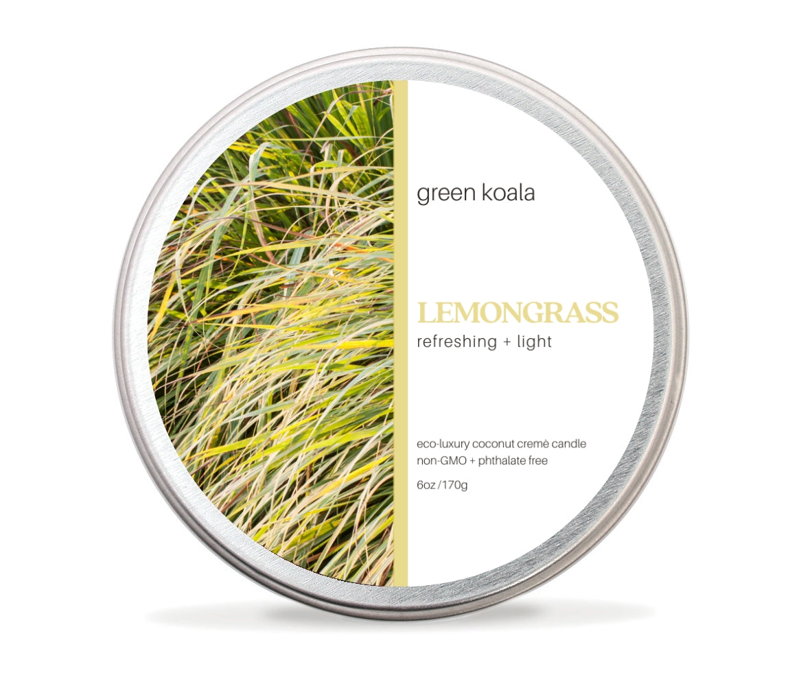 Lemongrass Non-Toxic 6 oz Candle Tin by Green Koala