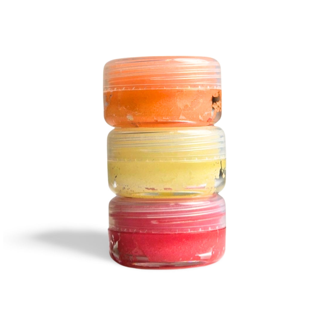 Organic Lip Sugar Scrub Trio set stacked