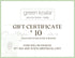 E-GIFT CERTIFCATE FOR $10