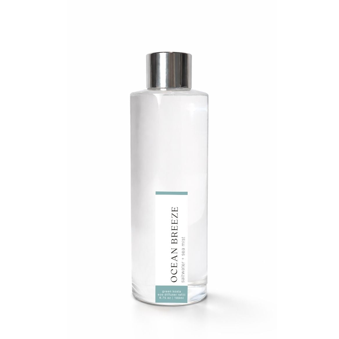 Clear bottle with silver cap labeled &
