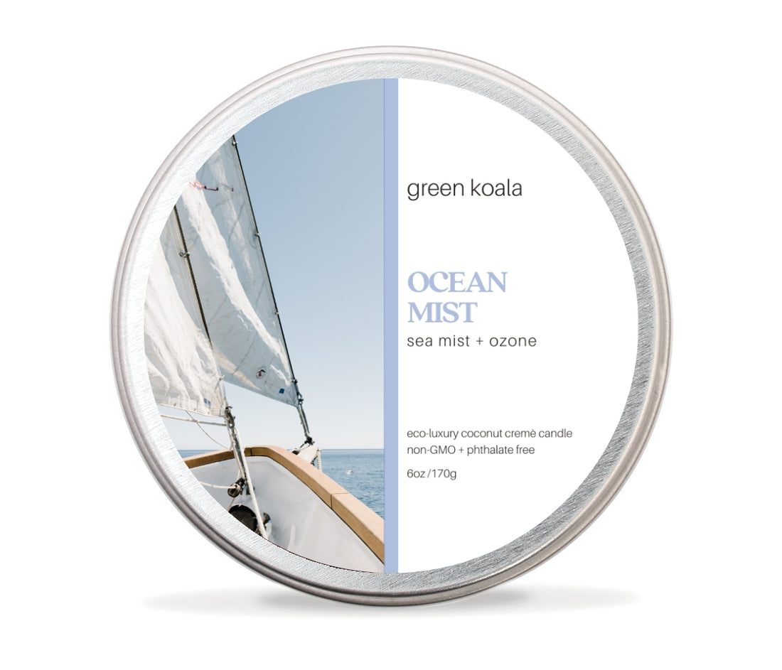 Ocean Mist Non-Toxic 6 oz Candle Tin by Green Koala