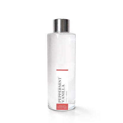 Clear bottle with silver cap labeled &