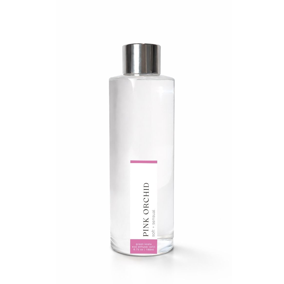 Clear bottle with silver cap labeled &