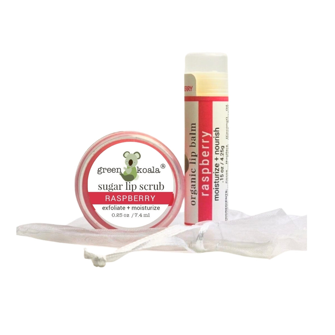 Organic Raspberry Lip Care Gift Set | Organic Gift Sets | Green Koala