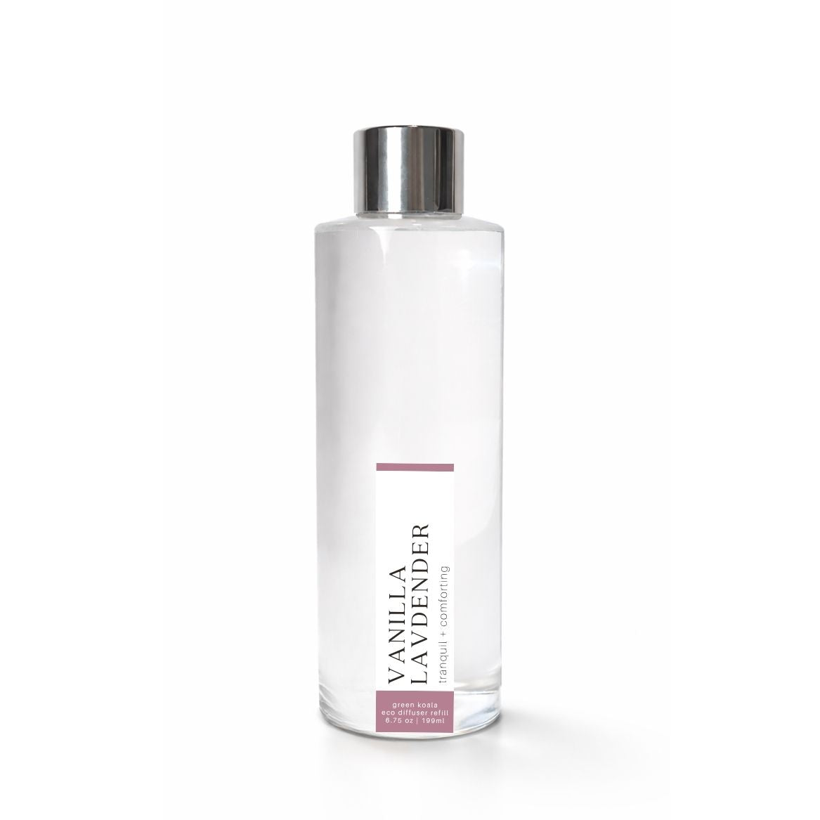 Clear bottle with silver cap labeled &